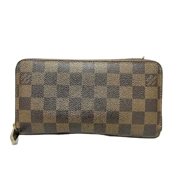 Auth LOUIS VUITTON Zippy Wallet N60015 Ebene Damier - VI4098 Long Wallet - Picture 1 of 10